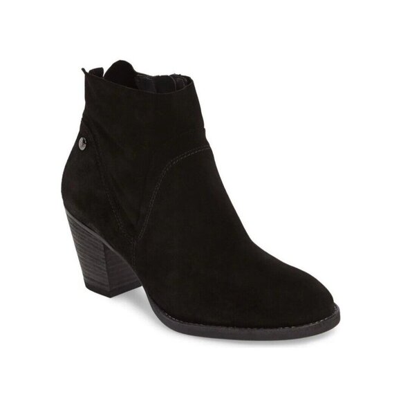 Paul Green Nora Water Resistant Black Suede Block Heel Ankle Boot‎  US 9b - Picture 2 of 10